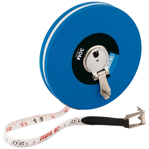 Draper 88216 Fibreglass Measuring Tape, Class III, 30m/100ft x 13mm