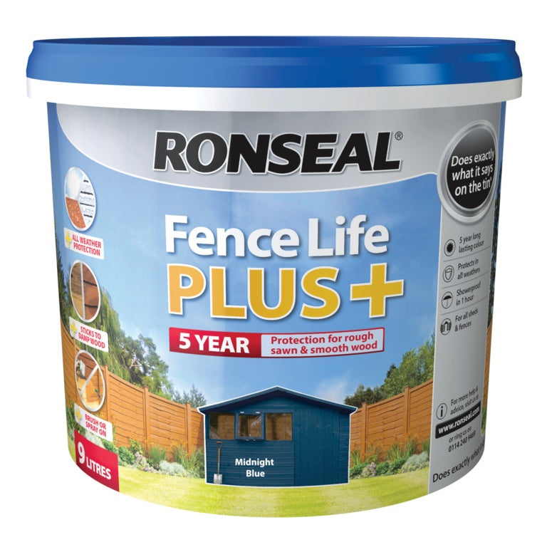 Ronseal Fence Life Plus 9L Midnight Blue
