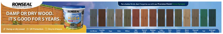 Ronseal Fence Life Plus 9L Midnight Blue