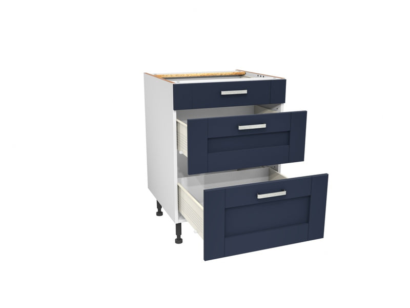 Gower Rapide+ Verona Navy 3 Drawer Base Unit 600mm