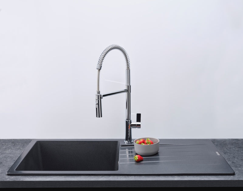 Reginox Black Granite Sink 1 Bowl 1000 x 500mm