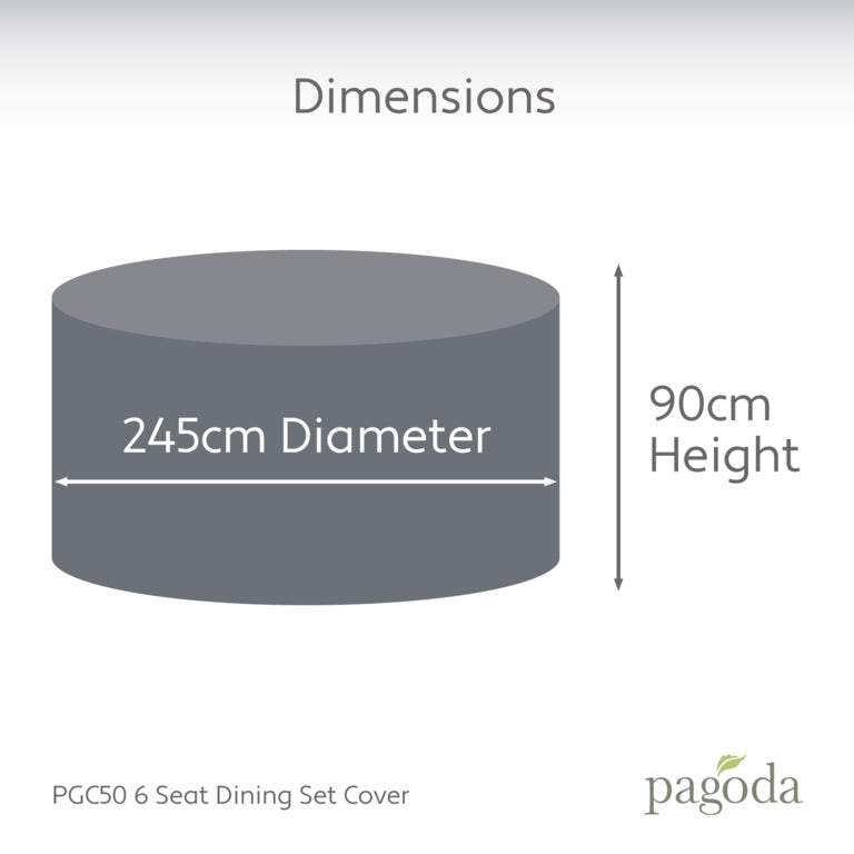 Pagoda 6 Seat Dining Set Cover 245 x 90cm