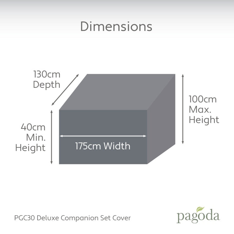 Pagoda Deluxe Companion Set Cover 175 x 100 x 130cm