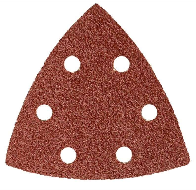 Abracs Hook & Loop Delta Sanding Sheets Pack 6 93mm x 93mm x 40g