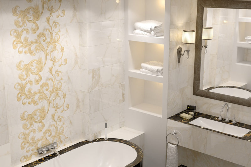 Golden Tile Saint Laurent Marble Wall Tile 300 x 600 x 9mm 1.44m2