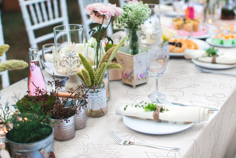 d-c-fix® Manhattan Tablecloth - Palmas Nature 20m Roll x 140cm
