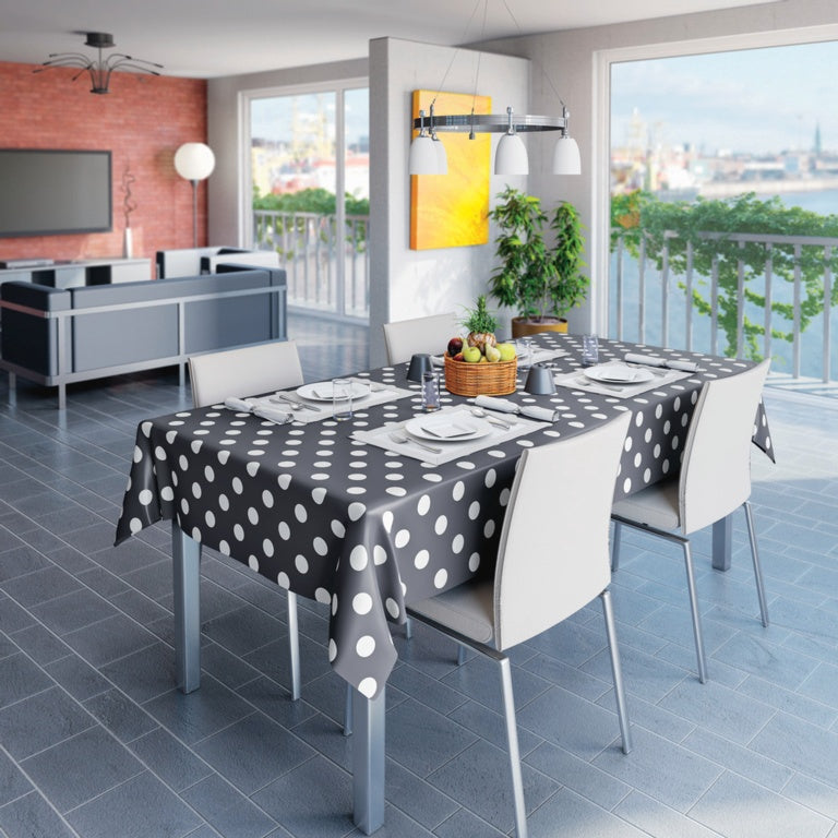 d-c-fix® Manhattan Tablecloth - Ventita Anthracite 20m Roll x 140cm
