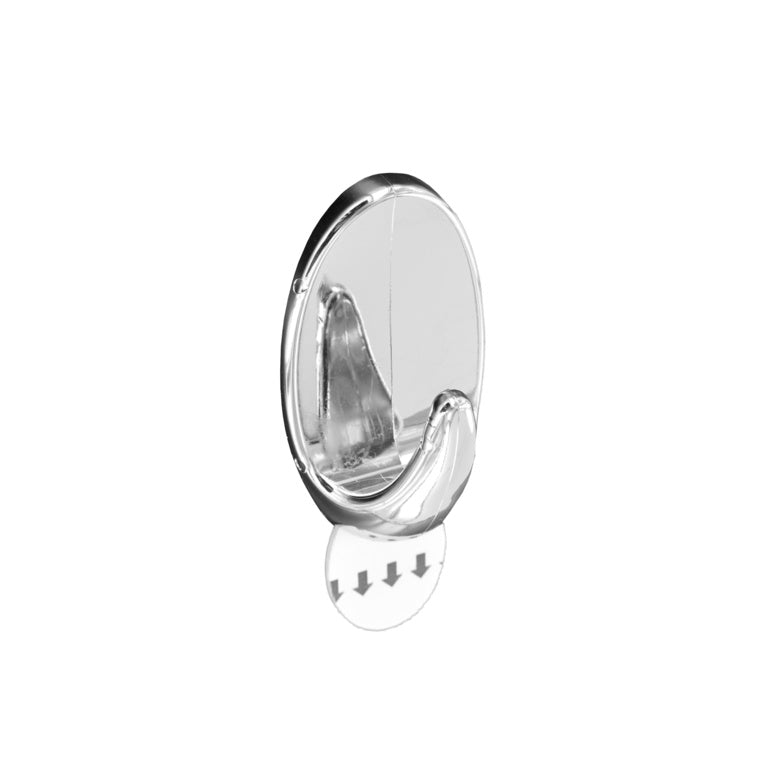 Securit Removable Oval Hook Chrome 50 x 30mm Pack 3