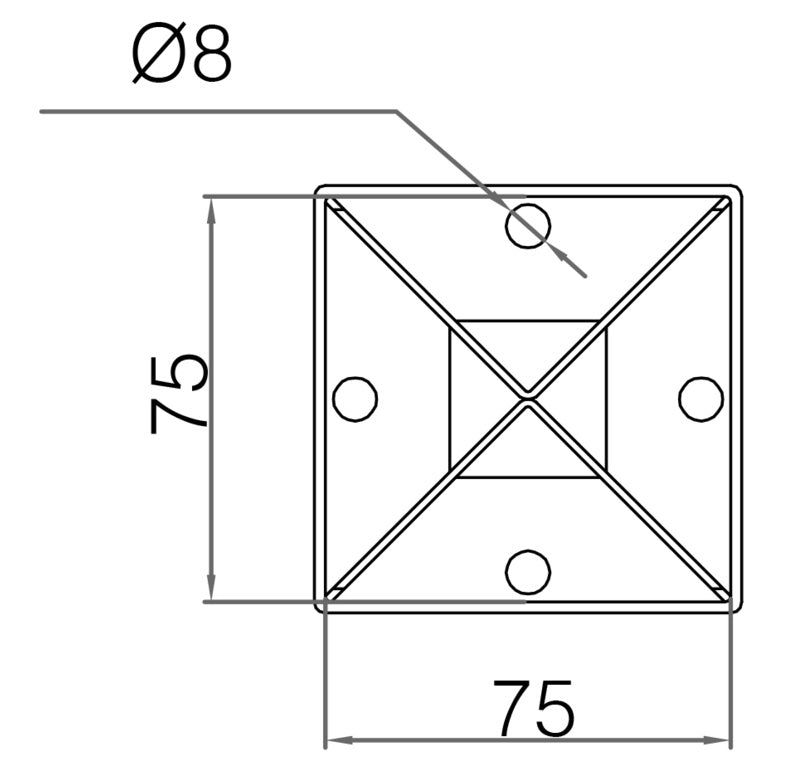 Picardy Fence Grip Spike 75 x 75 x 450mm