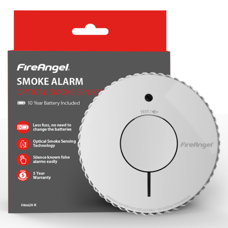 Fire Angel Optical Smoke Alarm Sealed 10 Year Life