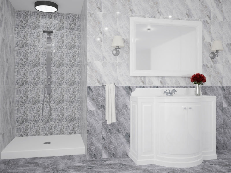 Kai Jasper Grey Marble Wall Tile 24 x 40cm 1.2m2