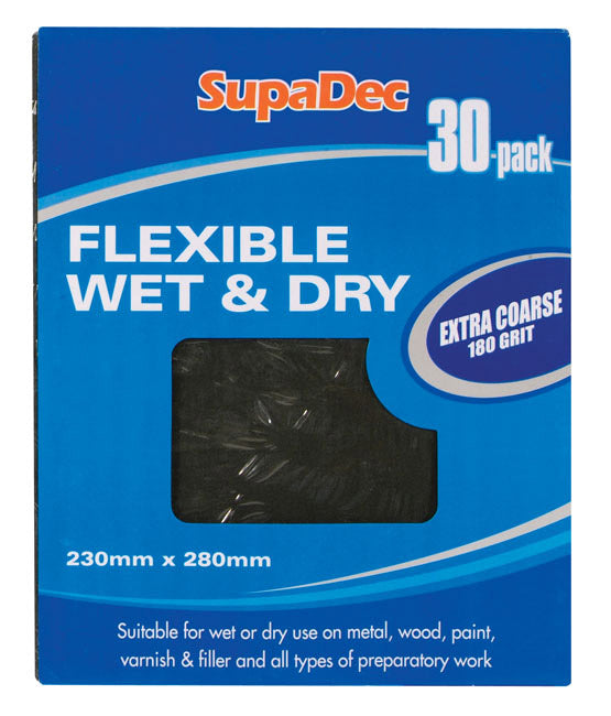 SupaDec Flexible Wet & Dry Paper Extra Fine 600 Grade Pack 30