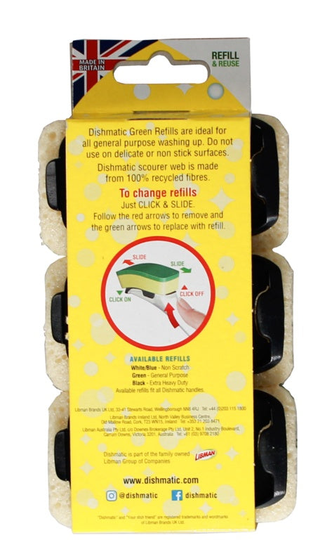 Dishmatic Sponge Refills Pack 3