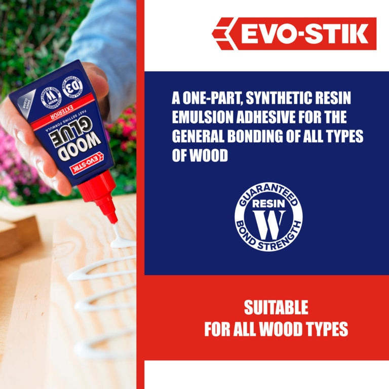 Evo-Stik Resin W Weatherproof Wood Adhesive (Exterior) 125ml