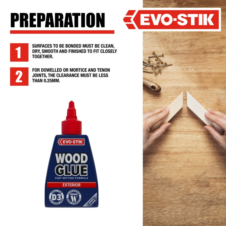 Evo-Stik Resin W Weatherproof Wood Adhesive (Exterior) 125ml