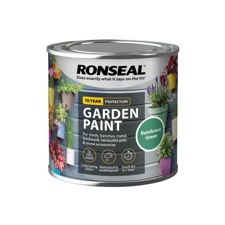 Ronseal Garden Paint 250ml Rainforest Green