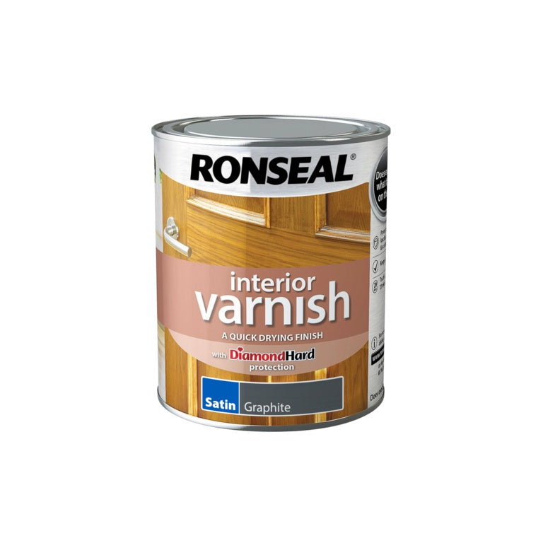 Ronseal Interior Varnish Satin 750ml Graphite