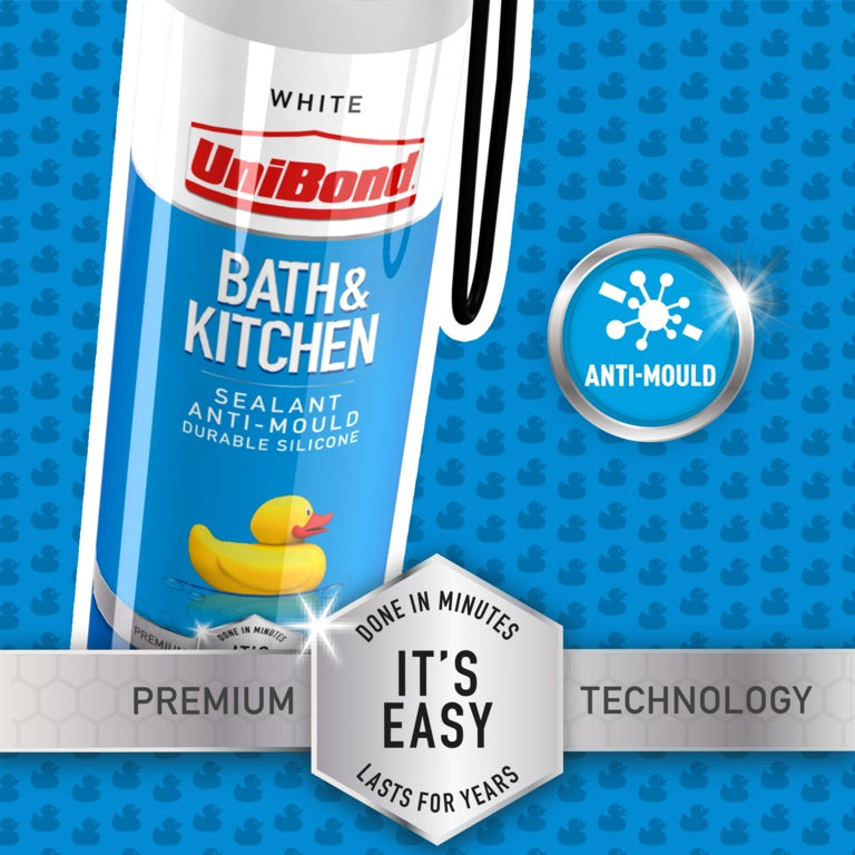 UniBond Kitchen & Bathroom Pressure Pack 208g Translucent