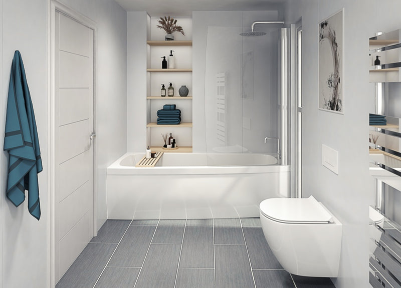 Perform Panel Bathroom & Shower Panel 2400mm x 1180mm Stratus Marble