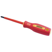 Draper Fully Insulated Soft Grip PZ TYPE Screwdriver, No.2 x 100mm 46534 Draper - Town Tools 