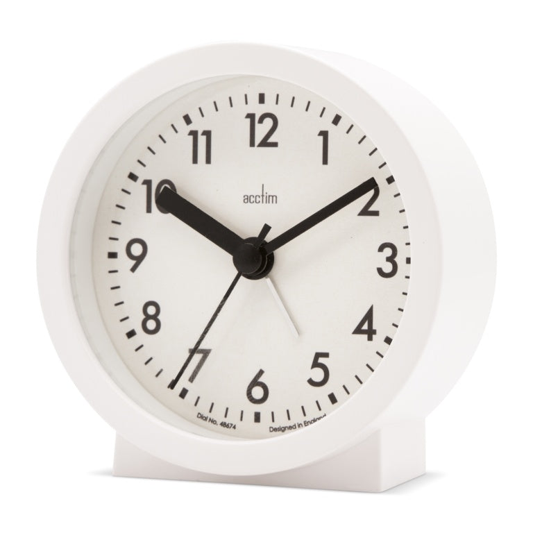 Gaby Alarm Clock With Snooze White