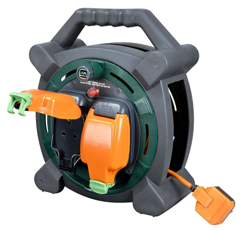 Masterplug Cable Reel 2 Gang 20m / IP54/ 240v