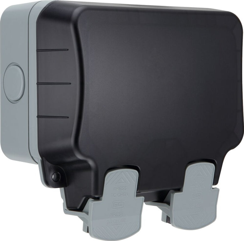 BG Outdoor Socket & RCD 2 Gang IP66