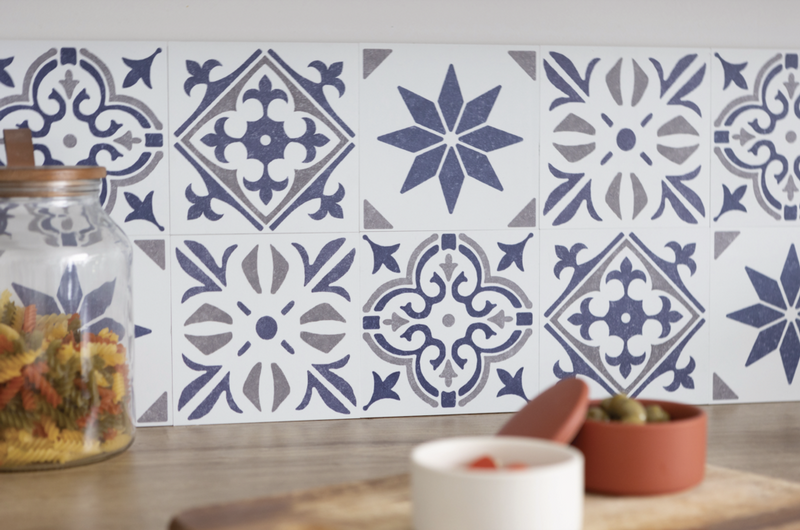 d-c-fix® Self Adhesive Wall Tile Cuba Blue 15cm x 15cm / Pack Of 6