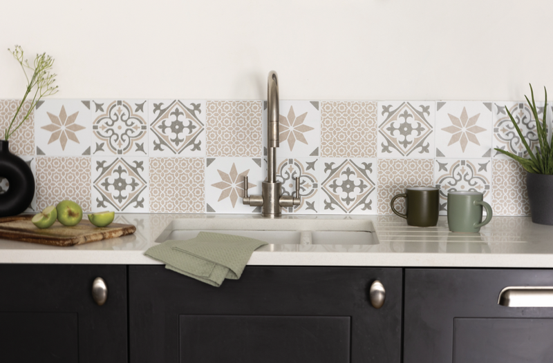 d-c-fix® Self Adhesive Wall Tile Jamila Olive 15cm x 15cm / Pack Of 6