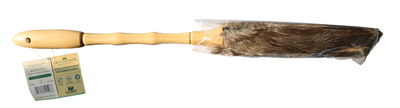 Groundsman Ostrich Feather Duster With Bamboo Handle Handle 30cm/Duster 18cm
