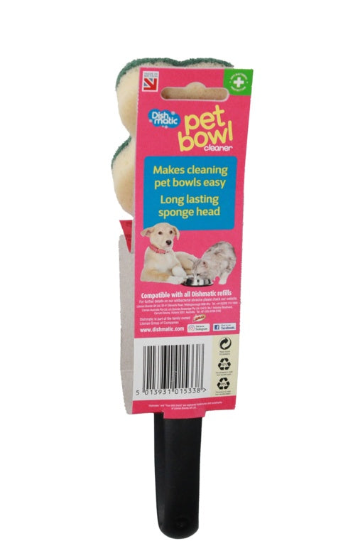 Dishmatic Pet Bowl Cleaner with Handle & Sponge Single