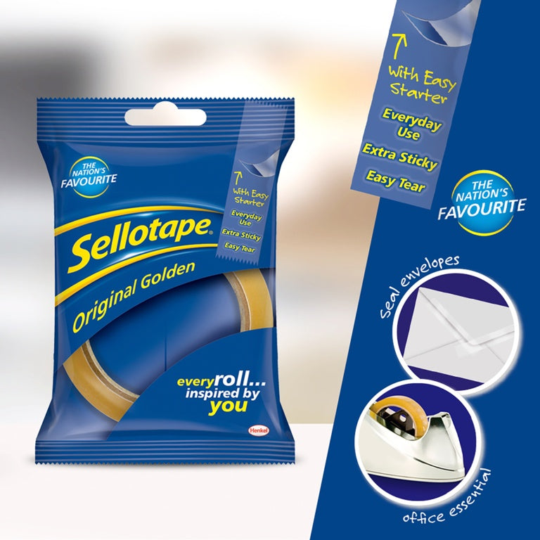 Sellotape Original Golden Tape 24mm x 35m