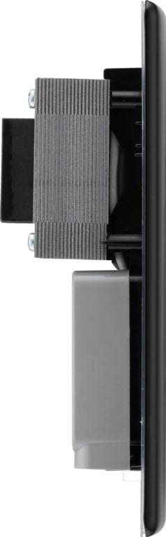 BG Dual Voltage Shaver Socket Matt Black