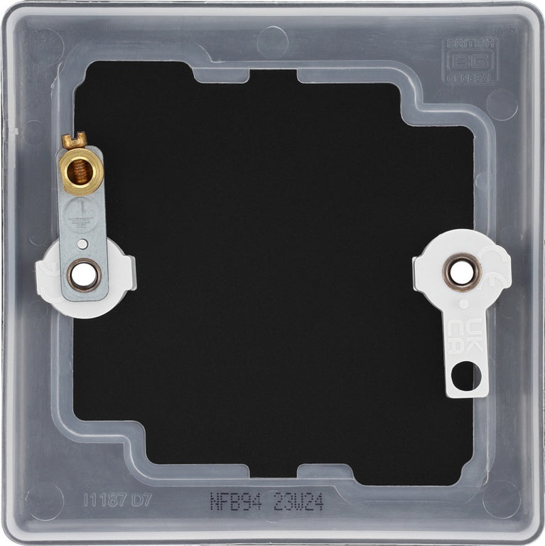 BG Single Blank Plate Matt Black
