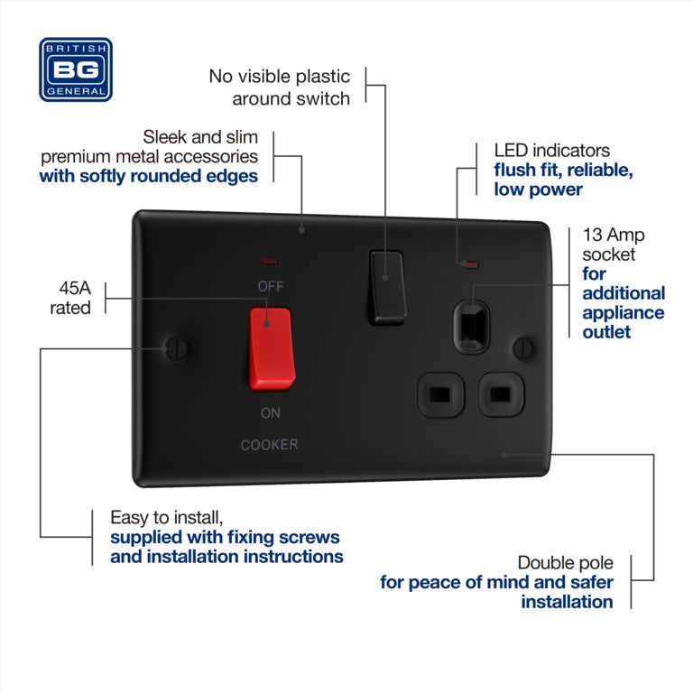 BG Switched Cooker Control Unit 45a