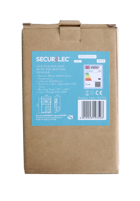 Securlec LED Floodlight With Sensor 10W