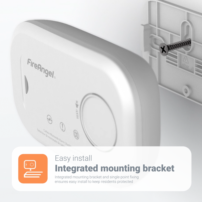 Fire Angel Carbon Monoxide Alarm Replaceable Battery