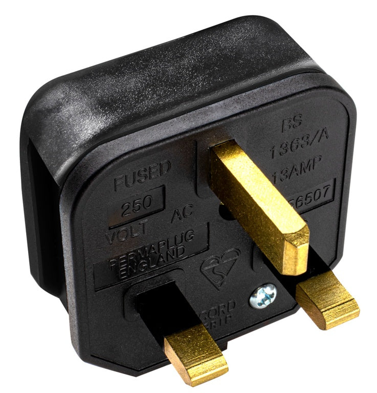Masterplug Heavy Duty Plug 13 Amp Black