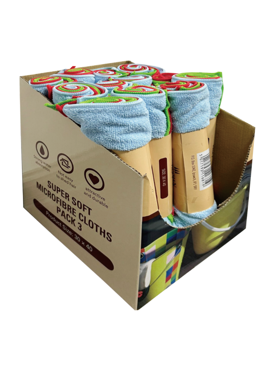 Groundsman Super Soft Microfibre Cloths 40 x 30cm Pack 3