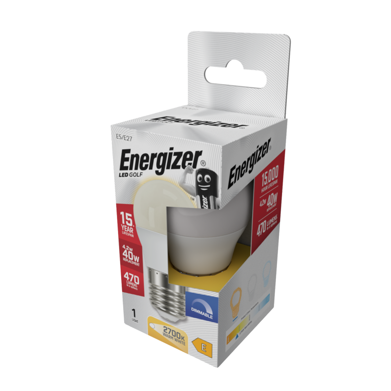 Energizer LED Golf 470lm Opal E27 Dimmable 4.2w