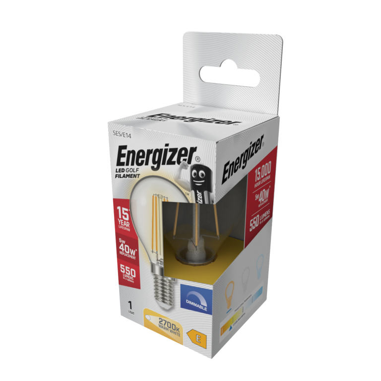 Energizer Filament LED Golf E14 Dimmable 5w 550lm 2700k