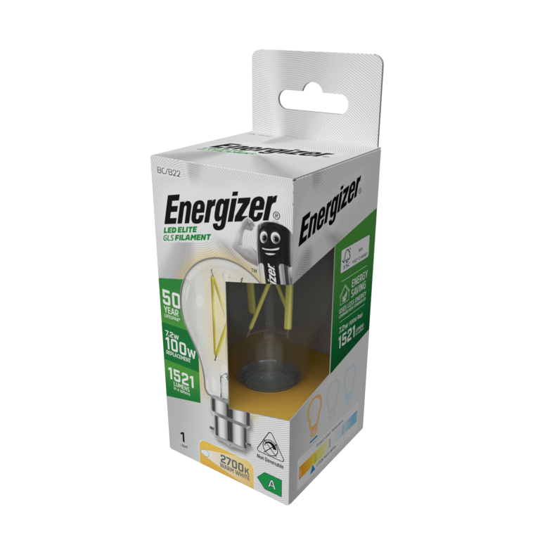 Energizer B22 A Rated GLS 2700k 7.2w