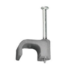 Securlec Cable Clip Flat Grey 9mm 50 Pieces