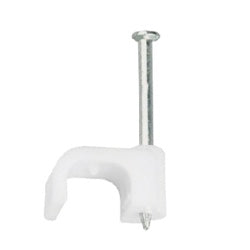 Securlec Cable Clip Round White 4mm 50 Piece