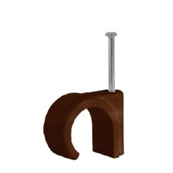Securlec Cable Clip Round Black 7mm 50 Piece