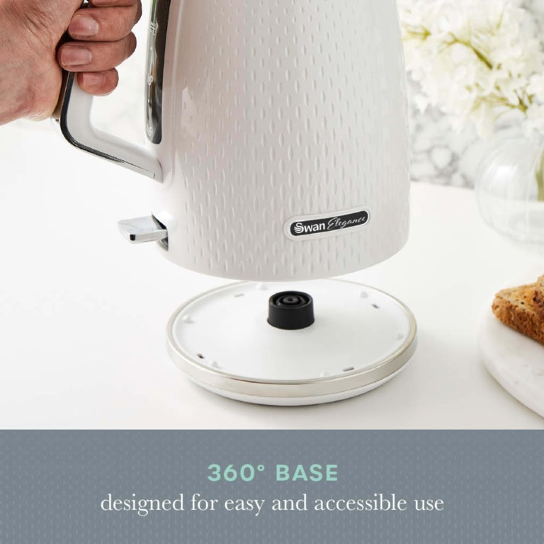 Swan White Textured Jug Kettle 1.7L