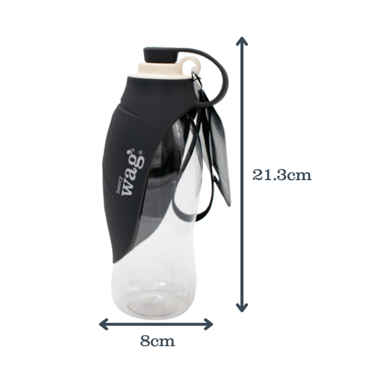 Henry Wag Water Bottle With Leaf Bowl Grey
