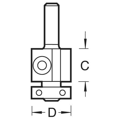 46/010X1/4TC - Rota-Tip trimmer 12.7mm diameter