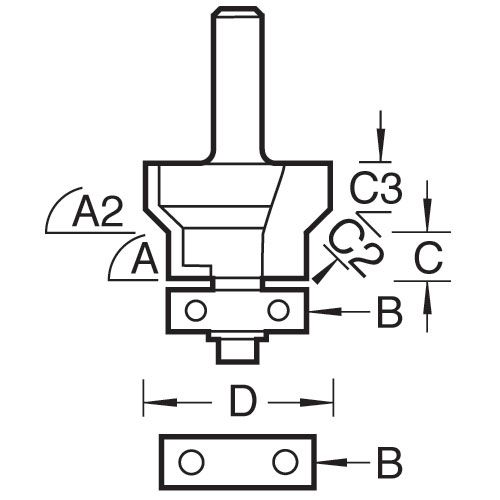 46/06X1/4TC - Combi trimmer 24mm diameter