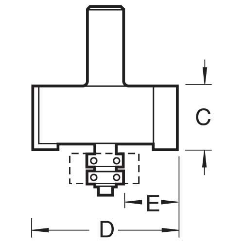 46/390X1/2TC - Guided large rebater